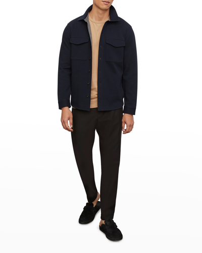 Vince Cotton-blend Shirt Jacket In Coastalmed H