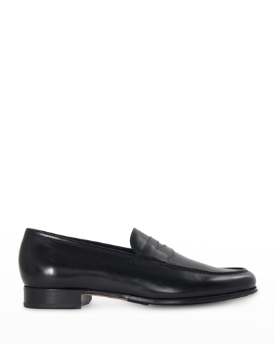 Shop Paul Stuart Men's Ritz Leather Penny Loafers In Black