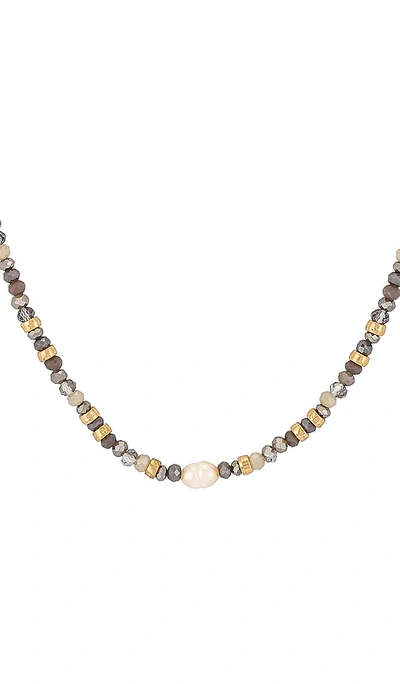 Shop Petit Moments Summer Necklace In Grey