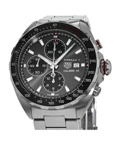 Pre-owned Tag Heuer Formula 1 Automatic Chronograph Grey Men's Watch Caz2012.ba0876