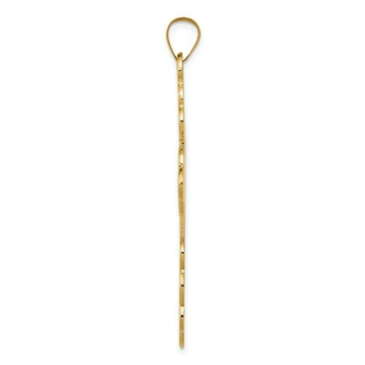 Pre-owned Goldia 14k Yellow Gold Solid Polished Casted Eastern Orthodox Cross Pendant