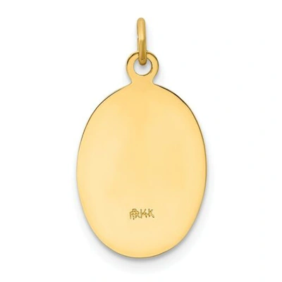 Pre-owned Goldia 14k Yellow Gold Our Lady Of Guadalupe "pray For Us" Religious Medal Pendant