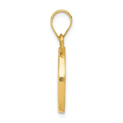 Pre-owned Goldia 14k Yellow Gold Polished Saint Matthew "pray For Us" Religious Medal Pendant