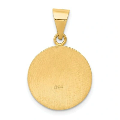 Pre-owned Goldia 14k Yellow Gold Polished Saint Matthew "pray For Us" Religious Medal Pendant
