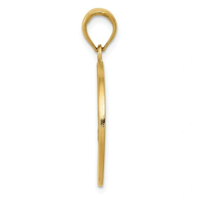 Pre-owned Pricerock 14k Yellow Gold Polished & Engraveable Saint Joseph Pray For Us Medal Pendant