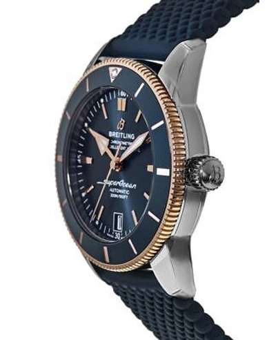 Pre-owned Breitling Superocean Heritage 42 Blue Dial Rose Men's Watch Ub2010161c1s1