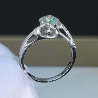 Pre-owned Loved Once 2ct Lab-created Diamond Solitaire Engagement Ring 14k White Gold Finish Silver