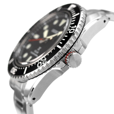 Pre-owned Seiko Prospex Sbdj051 Black Diver Scuba 200m Solar Sapphire Stainless Men Watch