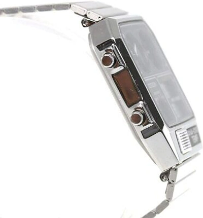 Pre-owned Citizen Ana-digi Temp Reproduction Model Silver Men's Watch Jg2101-78e Japan