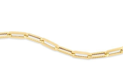 Pre-owned Phillip Gavriel 14kt Yellow Gold Cable Paperclip Bracelet 7.5 Inch 4 Grams 7.mm In Yellow Gold, 14k