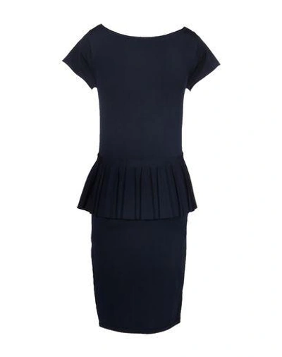 Shop Zac Zac Posen Short Dress In Dark Blue