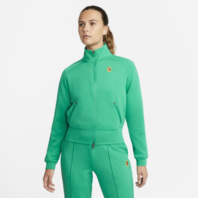 Shop Nike Women's Court Full-zip Tennis Jacket In Green