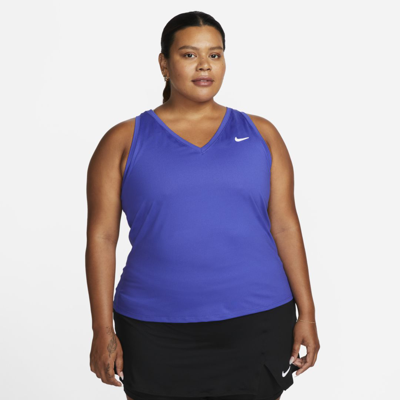 Nike Women's Court Victory Tennis Tank Top (plus Size) In Blue | ModeSens