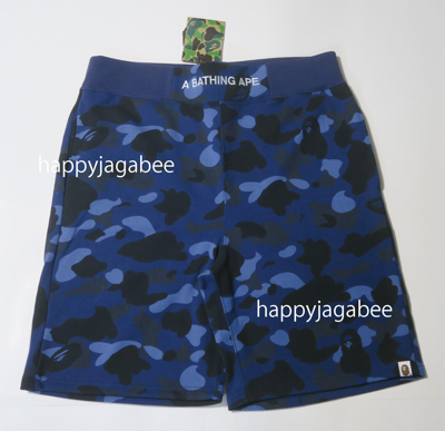 Pre-owned A Bathing Ape Men's Color Camo Sweat Shorts 1i80153001 Br In Purple