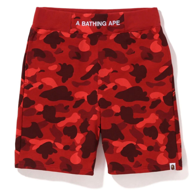 Pre-owned A Bathing Ape Men's Color Camo Sweat Shorts 1i80153001 Br In Purple