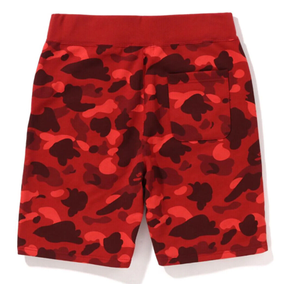 Pre-owned A Bathing Ape Men's Color Camo Sweat Shorts 1i80153001 Br In Purple