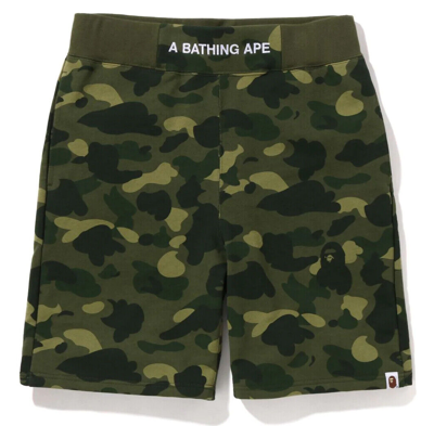 Pre-owned A Bathing Ape Men's Color Camo Sweat Shorts 1i80153001 Br In Purple