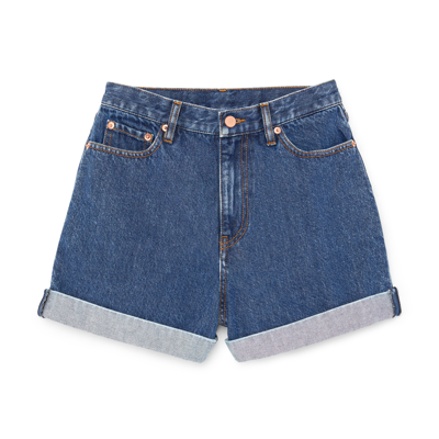 Shop G. Label Cooper Denim Shorts In Medium Blue