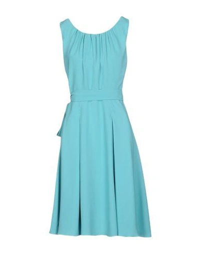 Shop Andrea Incontri Knee-length Dress In Turquoise