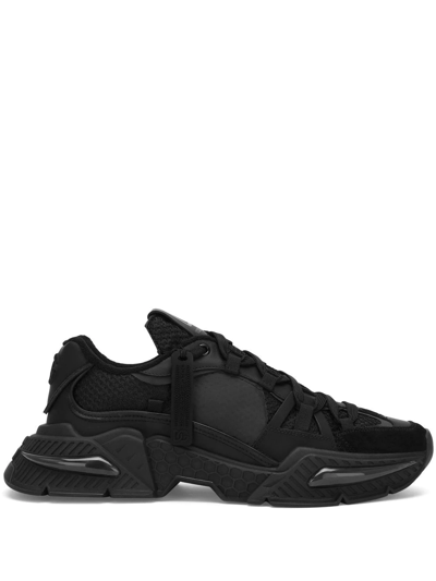 Shop Dolce & Gabbana Airmaster Panelled Sneakers In Black