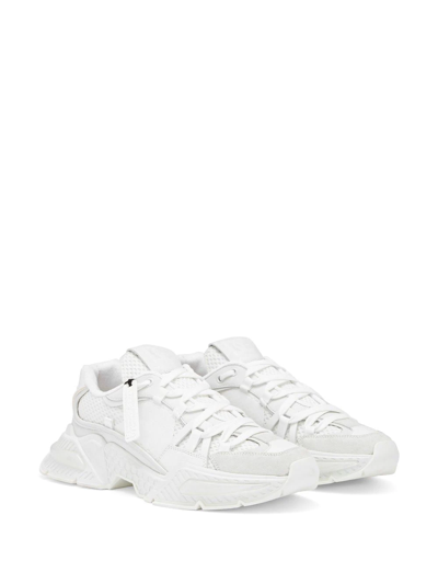 Dolce & Gabbana Airmaster Panelled Low-top Sneakers In White