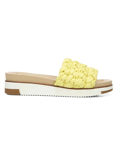 Shop Sam Edelman Ainslie Braided Slide Sandals In Butter Yellow