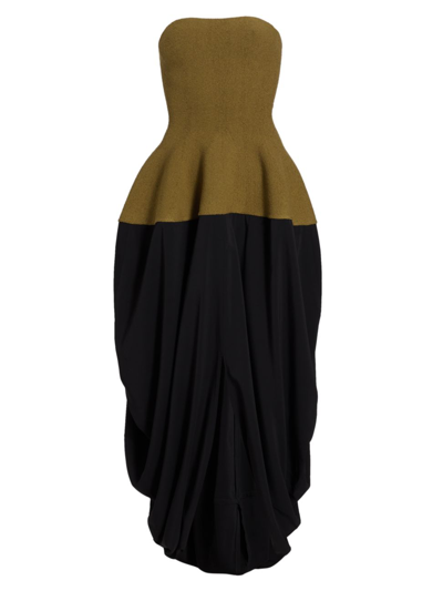 Proenza Schouler Contrasting Slit front Knit And Twill Dress In