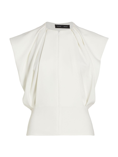 Shop Proenza Schouler Women's Matte Crepe Sleeveless Top In White