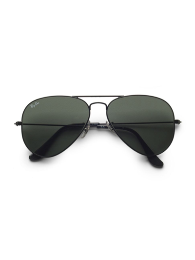 Shop Ray Ban Women's Original 58mm Aviator Sunglasses In Black
