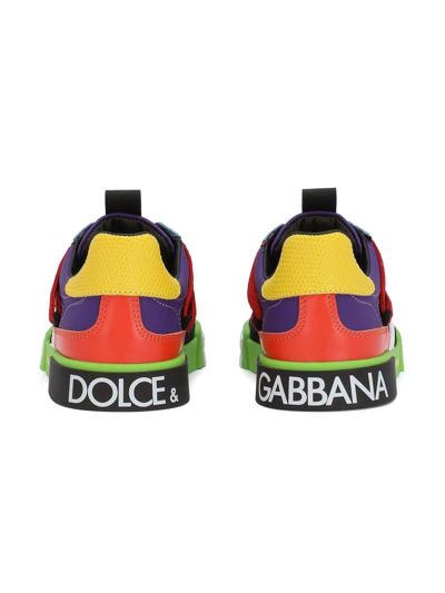 Shop Dolce & Gabbana Portofino Low-top Sneakers In Blue