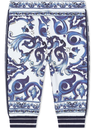 Dolce & Gabbana Graphic-print Tracksuit Bottoms In White