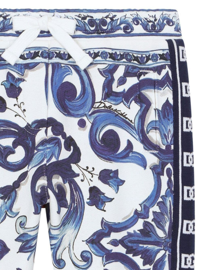 Dolce & Gabbana Graphic-print Tracksuit Bottoms In White
