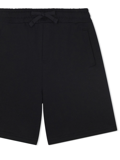 Shop Dolce & Gabbana Heraldic Patch Bermuda Shorts In Black