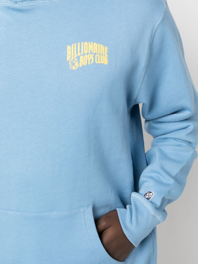 Shop Billionaire Boys Club Logo-print Pullover Hoodie In Blue