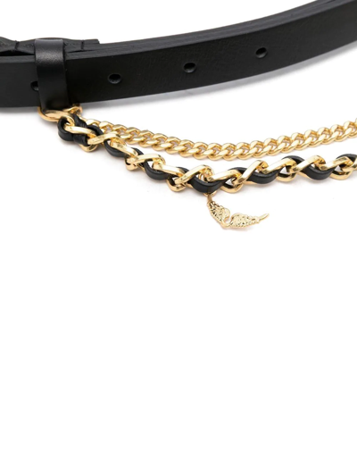 Shop Zadig & Voltaire Chain-detail Leather Belt In Black