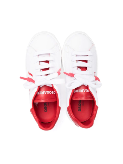 Shop Dsquared2 Logo-print Low-top Sneakers In White