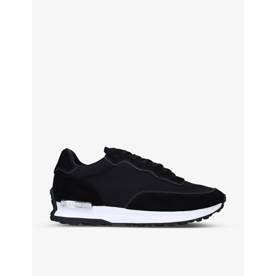 Shop Mallet Caledonian Light Suede And Mesh Trainers In Black