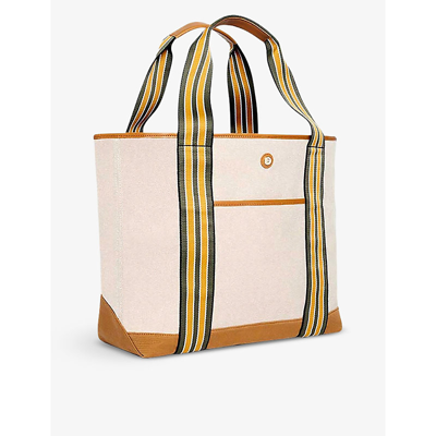 Shop Paravel Cabana Large Recycled-canvas Tote Bag In Yellow