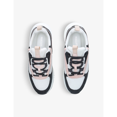 Shop Mallet Cyrus Leather And Mesh Trainers In Pink Comb