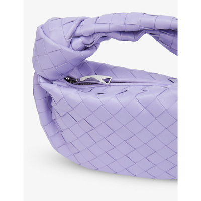 Shop Bottega Veneta Womens Wisteria-silver Mini Jodie Leather Top-handle Bag