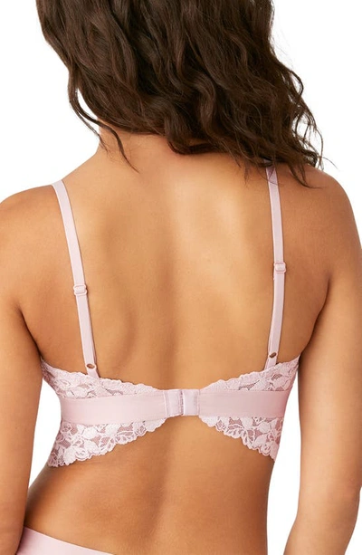Wacoal B.tempt'd By  Opening Act Lace & Mesh Bralette In Blush Pink