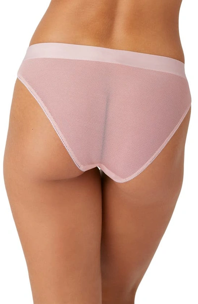 Shop Wacoal Opening Act Lace & Mesh Cheeky Briefs In Blush Pink