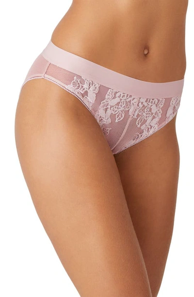 Shop Wacoal Opening Act Lace & Mesh Cheeky Briefs In Blush Pink