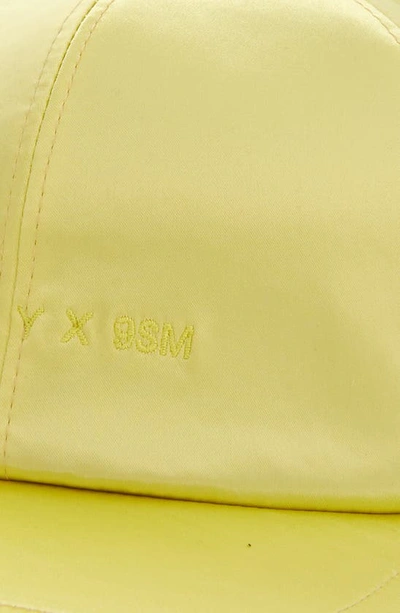 Shop Alyx Logo Embroidered Satin Baseball Cap In Yellow