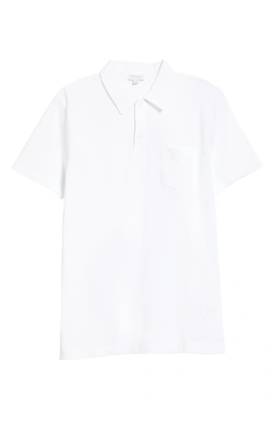 Shop Sunspel Riviera Cotton Polo In White