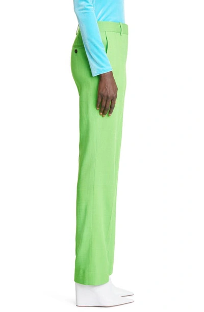 Shop Victoria Beckham Tailored Slim Fit High Waist Trousers In Apple Green