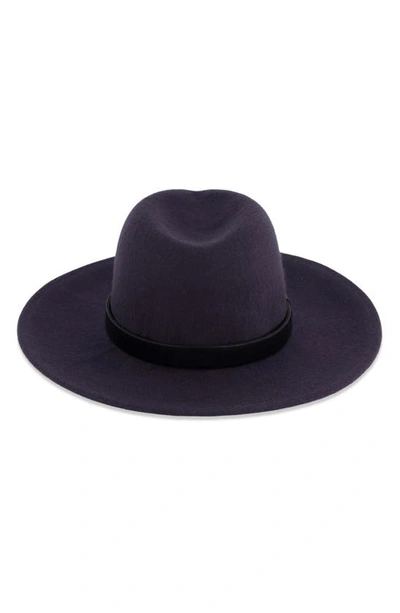 Allsaints Rivet Logo Fedora In Cinder And Antique Nickel