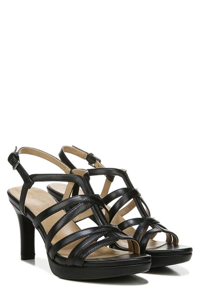 Rsvp Footwear Baylor Strappy Slingback Sandal In Black Smooth