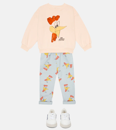 Bobo Choses Graphic-print Cotton Trousers In Blue
