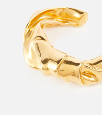 Shop Loewe Twisted Brass Arm Cuff In Gold